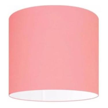 Imagem de Cúpula para Abajur 30x20 Algodão diversas Cores Bocal 3,5cm Nacional (Rosa Claro)