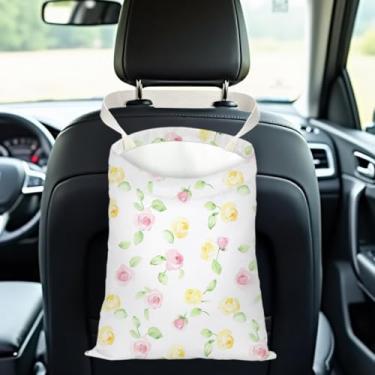 Imagem de Saco de lixo para carro, organizador de banco traseiro para acessórios, veículos, viagens, acampamento, escalada, campo, flores, presentes 3
