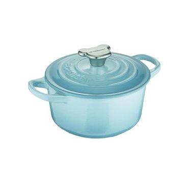 Imagem de Panela Redonda 14 cm com Pegador Urso cor Azul Cool Mint Le Creuset