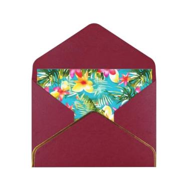 Imagem de SKKNT Cartões comemorativos havaianos estilo verão para todas as ocasiões, convites de festa de aniversário de casamento, 12,7 x 15,2 cm