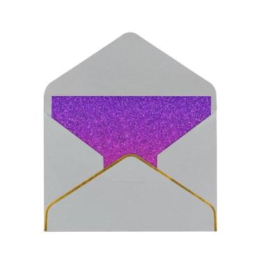 Imagem de Cartões de felicitações com estampa brilhante de lantejoulas gradientes para todas as ocasiões, convites de festa de aniversário de casamento, 12,7 x 15,2 cm