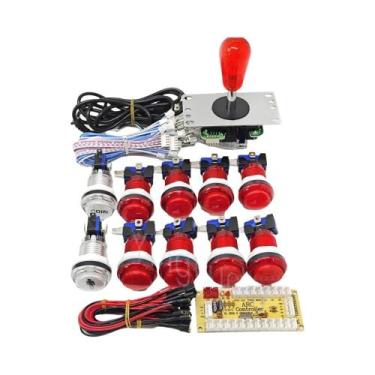 Imagem de Kit De Jogo Arcade DIY Para 2 Jogadores Para PC Raspberry Pi Botões LE