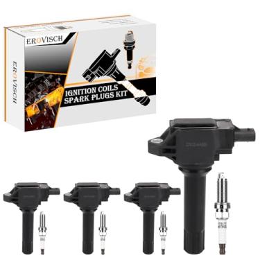 Imagem de Pacote 4 UF724 Bobina de ignição e vela de ignição - Compatível com Subaru 2014-2016 Forester, 2013-2015 Impreza XV Crosstrek, 2013-2014 Legacy Outback - 2.0L 2.5L H4 - Substitui # 22433AA651 2222