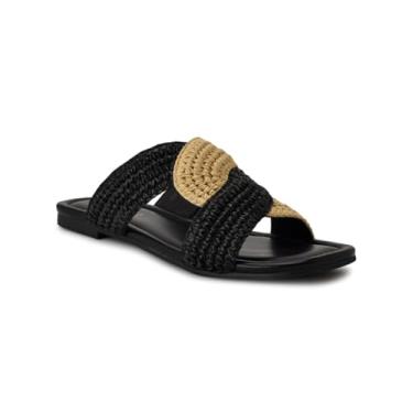 Imagem de Nine West Sandália rasteira feminina Quara, Preto/Natural 001, 36