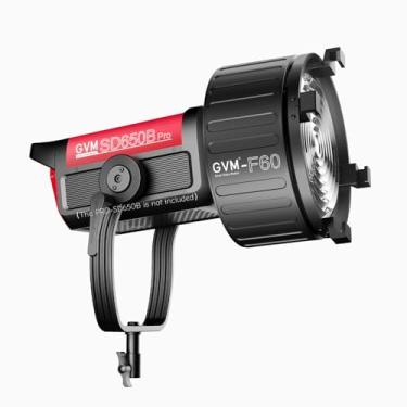 Imagem de Lente Fresnel GVM F60 para luz de vídeo LED com suporte Bowens, compatível com PROSD400B, 500B, 650B, SD600D, SD600S, iluminação de saída contínua para fotografia de estúdio, brilho de luz inprove