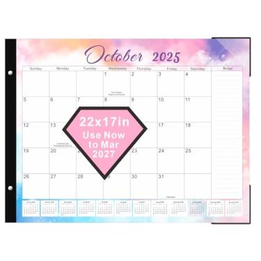 Imagem de Calendário de mesa grande 2025-2026, 55 x 43 cm, 18 meses, julho de 2025 a dezembro de 2026, adequado para casa, escola ou escritório, calendário de planejamento mensal