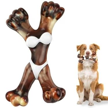 Imagem de Ossos duráveis para mastigar para cães pesados, brinquedos para cães para mastigar agressivos, brinquedo indestrutível, brinquedos de mastigar para cães, brinquedos de mastigar de longa duração em