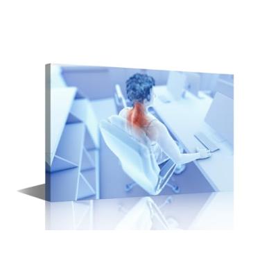 Imagem de TUMOVO Arte de parede para quarto decoração de parede moderna em tela para sala de estar imagens médicas pôsteres anatomia CHuman pintura de parede arte banheiro decoração de casa 1 painel (30,5 cm x