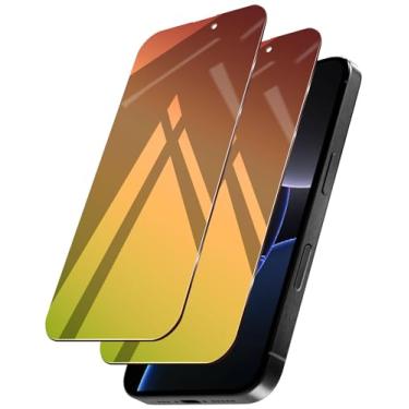 Imagem de Ivachell Protetor de tela de privacidade para iPhone 17 Pro Max de 6,9 polegadas, película de vidro privada antiespião, antiluz azul, sem bolhas, antiarranhões, cobertura total, gradiente, verde