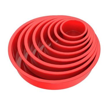 Imagem de Conjunto de panelas de bolo SILIVO, antiaderente de silicone, redondo 