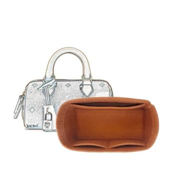 Imagem de Bolsa organizadora forrada de armazenamento para bolsas MCM Boston, Novo Mini 19 cm, B