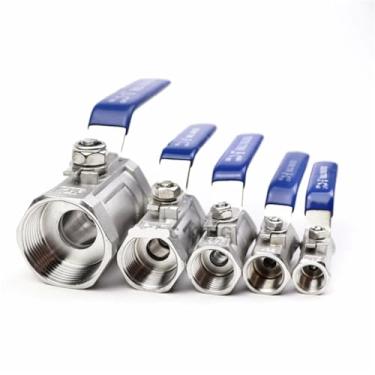 Imagem de 1/10.2 cm 3/20.3 cm 3/10.2 cm 2.5 cm 1-1/10.2 cm 1-1/5.1 cm 5.1 cm 3/10.2 cm BSPT válvula de esfera de tubo SS304 rosca fêmea sanitária ON-Off válvula reta 1 peça (3/10.2 cm)