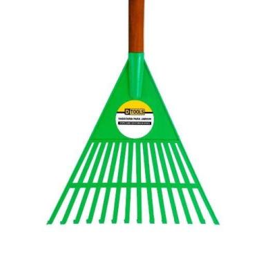 Imagem de Vassoura Plástica 14 Dentes Com Cabo 340mm Magnífica Verde - Dtools