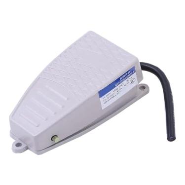 Imagem de TPUOTI Interruptor de pedal de controle momentâneo SPDT EKW-5A-B para máquina de solda a ponto Metal Alumínio Shell (EKW-5A-B Self Lock)