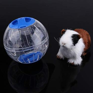 Imagem de Ymiko Bola de Exercício para Animais de Estimação Pequena de Plástico Colorido de 12 Cm para Hamsters e Gerbos Brinquedo de Atividade Divertida Rosa (Azul)