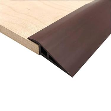 Imagem de Tira autoadesiva de transição de piso de 2 m, tira de acabamento de PVC para carpete e borda de piso, transições de limiar de PVC adequadas para altura limite de 0,47 ~ 1,5 cm (café)