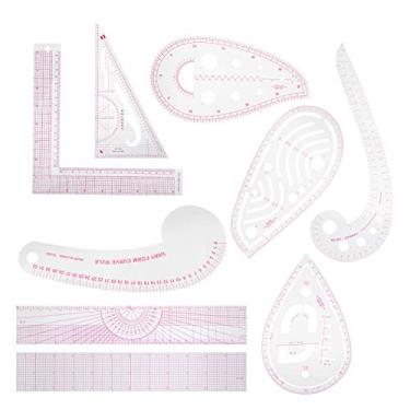 Imagem de Generic Conjunto de Régua de Roupas Essencial Com 9 Peças para Desenho de Modelo de Alfaiate, Material de PVC para Design de Roupas, 9 X Régua de para Estúdio de Costura