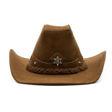 Imagem de Chapeu Country Couro Americano Australiano Aba Arame em Aço Barretos R