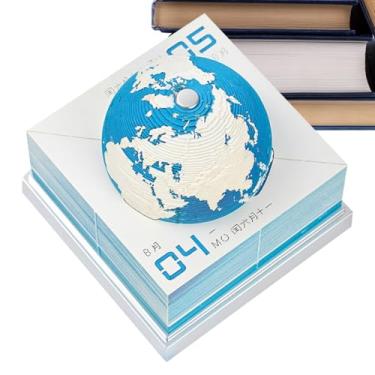 Imagem de Calendário 3D 2026, decoração de mesa em forma de terra, calendário decorativo | para casa, escritório, apartamento, escola, salas de conferência, áreas de recepção, mesa de cabeceira, penteadeira