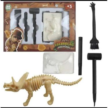 Imagem de Brinquedo Arqueologia Dinossauros Escavação 4 Peças Sortidos - Ark Toy