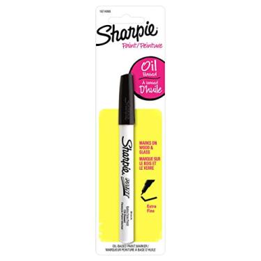 Imagem de Marcador Permanente Sharpie Paint Oil Extrafina Preto Blister com 1 Un