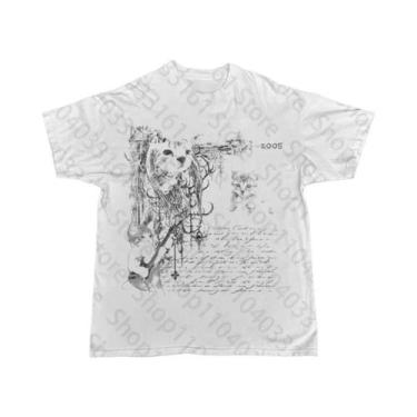 Imagem de Camiseta Retro Kawaii Y2K Com Estampa Gótica Para Meninas, Vintage Emo