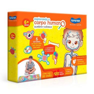 Imagem de Quebra cabeça gigante explorando corpo humano 120 pçs 6 anos - TOYSTER