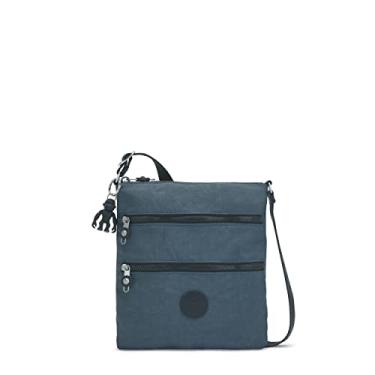 Imagem de Kipling Mini bolsa tiracolo feminina Keiko, bolsa leve ajustável, alça de ombro durável, Cinza noturno M, 8.25''L x 9''H x 0.75''D