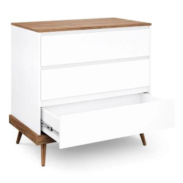 Imagem de Cômoda 3 Gavetas Canção de Ninar - Branco Amendola Rustica