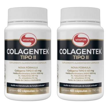 Imagem de Kit 2X: Colagentek II Colágeno Vitafor 60 Cápsulas