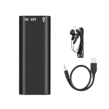 Imagem de Gravador de Voz Profissional 3 em 1 Áudio Digital Gravação WAV 192Kbps Operação Fácil Compacto Portátil Reprodutor MP3 com Bateria Alta Capacidade One- Recording