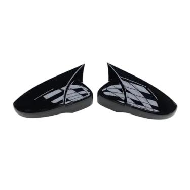 Imagem de 2pcs protetor de capa de espelhos retrovisores de carro compatível com Golf 6 MK6 R VI 2009-2013 preto 5K0857537 acessórios de capa de espelho retrovisor automático(1 pair black)