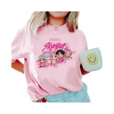 Imagem de Camiseta Unissex Anime KPop Demon Hunters, Gola Redonda, Manga Curta, 