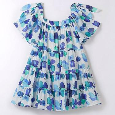 Imagem de Vestido Midi Infantil Borboleta Holográfico Fábula-Feminino