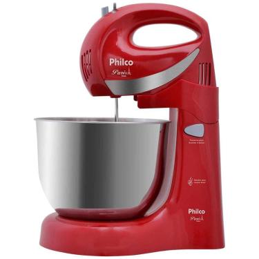 Imagem de Batedeira Philco Paris Inox com 4 Velocidades e 350W - Vermelha