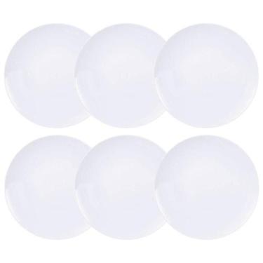 Imagem de Conjunto 6 Pratos Rasos de Porcelana Tramontina Branco 25cm Leonora