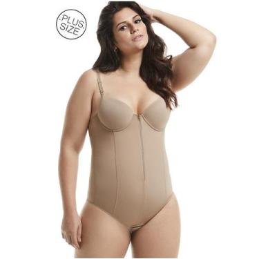 Imagem de Cinta Modeladora Body Modelador Plus Size Bojo Zíper Reduz Medidas Bar