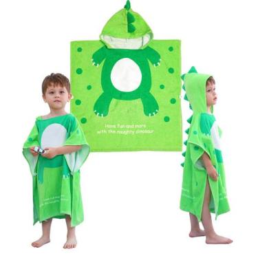 Imagem de Toalla de baño con capucha LOLANTA para niños, diseño de dinosaurio, 1