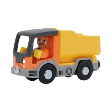 Imagem de Conjunto De Brinquedos De Trem De Madeira Com Simulação De Cena De Lav