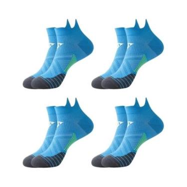 Imagem de Meias Esportivas Unissex De Compressão Respiráveis 4 Pares Para Basque