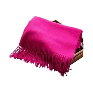 Imagem de Cachecol Feminino Longo De Lã E Caxemira Para Inverno, Xale Sólido, Pa