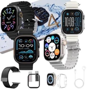 Imagem de Smartwatch Ultra 49mm U4 Android iOS Relogio Masculino Feminino Orignal Kit-Unissex
