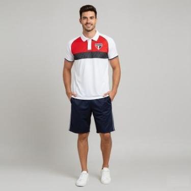 Imagem de Camisa Camiseta Polo Masculina São Paulo FC Triple Oficial Licenciada-Masculino