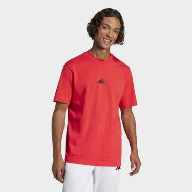 Imagem de Camiseta Adidas Small Logo Masculina, Vermelho, GG
