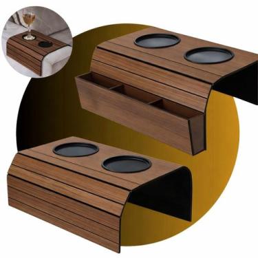 Imagem de Protetor Para Braço Do Sofá Com Porta Copos E Controle Entrega Rápida 