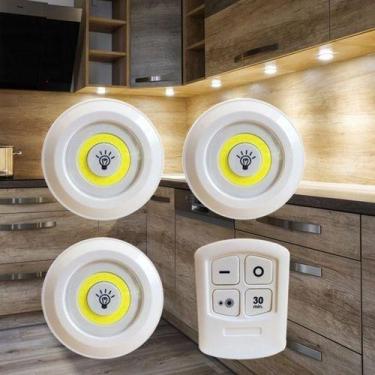 Imagem de Kit 3 Lampadas Luminaria Led Controle Sem Fio Spot Remoto 15w - InterP
