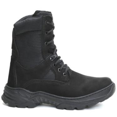 Imagem de Bota Coturno em couro resistente solado costurado - Spectrun, Preto, 4
