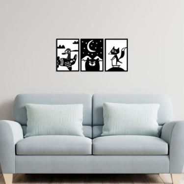 Imagem de Quadros para salas 30x65cm alto relevo 6mm em mdf - Decoraset