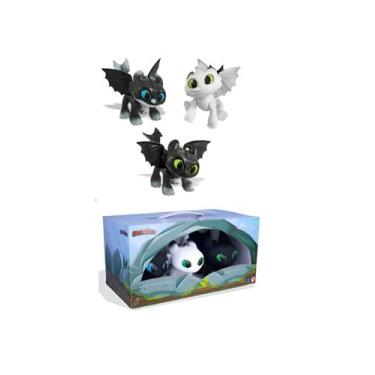 Imagem de Pack Mini 3dragões Como Treinar Seu Dragão Dusk Dawn Eclipse - PUPEE