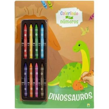 Imagem de Kit 2 Livro Colorindo Por Números - Astronauta Espaço E Dinossauros Co